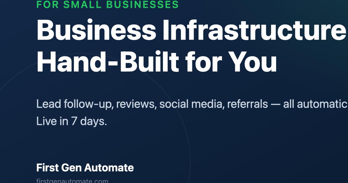 First Gen Automate — Automate the Overhead, Focus on the Work